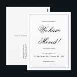 Avontuur wacht op nieuwe aankondiging van adresver briefkaart<br><div class="desc">Dit eenvoudige zwart-wit bewegende aankondigings-briefkaart heeft een klassiek design met een elegant script. Dit minimalistische briefkaart voor adreswijziging bevat een ingelijste grens en nieuws over uw grote verhuizing. De achterkant van dit eenvoudige nieuwe adresaankondiging briefkaart is voorzien van een aangepast bewerkbaar bericht waarmee mensen weten dat hun nieuwe gastenkamer op...</div>
