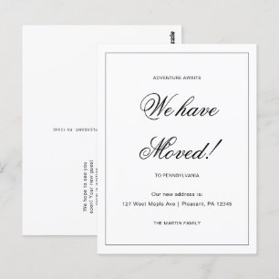 Avontuur wacht op nieuwe aankondiging van adresver briefkaart