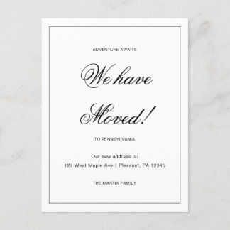 Avontuur wacht op nieuwe aankondiging van adresver briefkaart