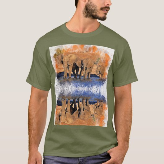 Avontuur wacht op: Oerwoud Safari Mannen T-shirt (Voorkant)