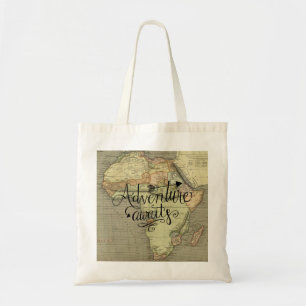 Avontuur wacht op oude Wereldkaart Canvas tas