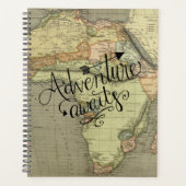 Avontuur wacht op oude Wereldkaart planner (Voorkant)