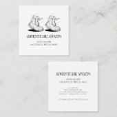 Avontuur wacht op outdoor gids reizen vierkante visitekaartje (Voorkant / Achterkant)