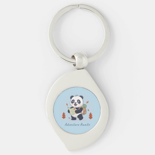 Avontuur wacht op Panda Sleutelhanger (Voorkant)