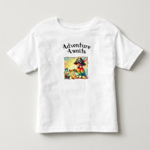 Avontuur wacht op piratenpapegaai T-shirt