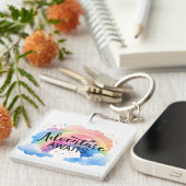 Avontuur wacht op regenboog sleutelhanger (Voorkant Rechts)