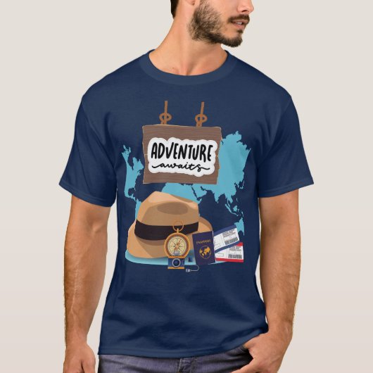 Avontuur wacht op reis T-shirt (Voorkant)