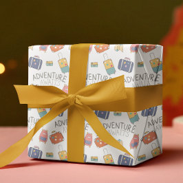 Avontuur wacht op reiswiekpapierbladen inpakpapier vel