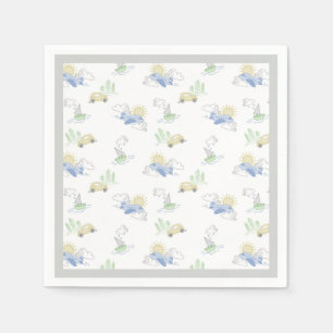 Avontuur wacht op reizen - auto, vliegtuig, boot servetten