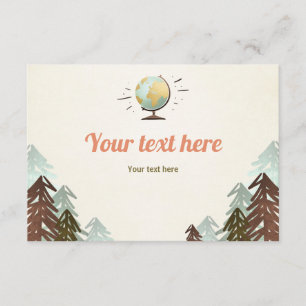 Avontuur wacht op RSVP Book Card Travel invoegen Kaartje