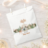 Avontuur wacht op Rust Oranje Mountain Baby shower Bedankzakje (Geknipt)