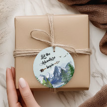 Avontuur wacht op Rustic Waterverf Mountain