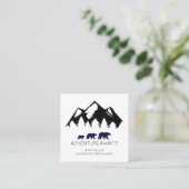 Avontuur wacht op rustieke Beren Outdoor Hikes Gui Vierkante Visitekaartje (Staand voorkant)