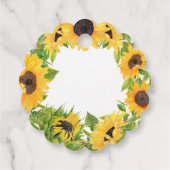 Avontuur wacht op Rustieke Zonnebloemen Bruidsdouc Bedankjes Labels (Achterkant)