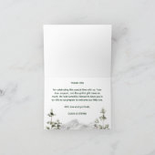 Avontuur wacht op schattig bos beer baby shower bedankkaart (Binnen)