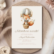 Avontuur wacht op Schattige Fox Balloon Baby showe