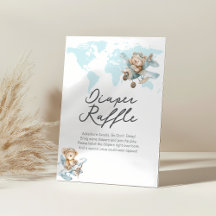 Avontuur wacht op Schattige Teddy Diaper Raffle Si