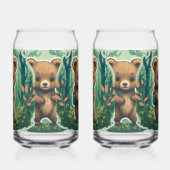 Avontuur wacht op: Schattigee Beren rugzak Blikvorm Glas (Links)