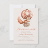 Avontuur wacht op Schattigee eekhoorn QR Code Baby Kaart (Voorkant)