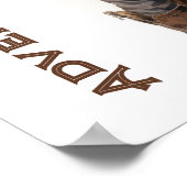 Avontuur wacht op Steampunk jonge vrouw Poster (Hoek)