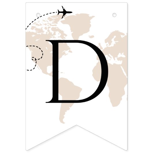 Avontuur wacht op TRAVEL wereldkaart afstuderen Vlaggetjes (Tweede vlag)