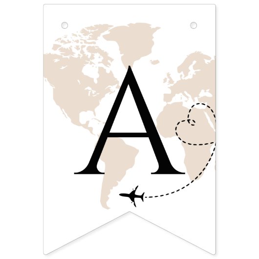 Avontuur wacht op TRAVEL wereldkaart afstuderen Vlaggetjes (Eerste vlag)