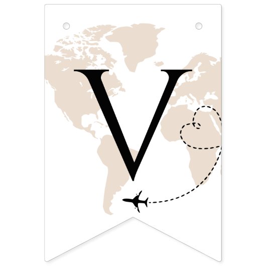 Avontuur wacht op TRAVEL wereldkaart afstuderen Vlaggetjes (Derde vlag)