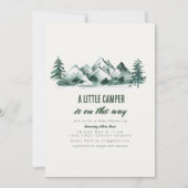 Avontuur wacht op uitnodiging voor Baby shower bui (Voorkant)