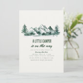 Avontuur wacht op uitnodiging voor Baby shower bui (Staand voorkant)