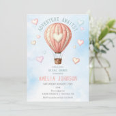 Avontuur wacht op Vrijgezellenfeest met luchtballo Kaart (Staand voorkant)