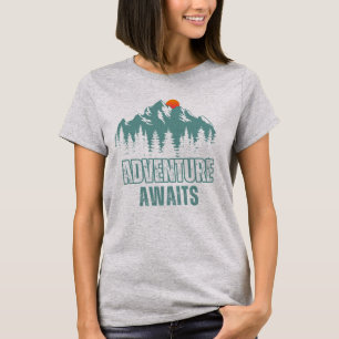 Avontuur wacht op wandelen Outdoor Explorer Mounta T-shirt