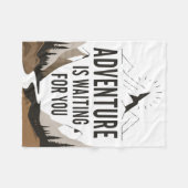 Avontuur wacht op wandelliefhebberscadeau buiten fleece deken (Voorkant (Horizontaal))