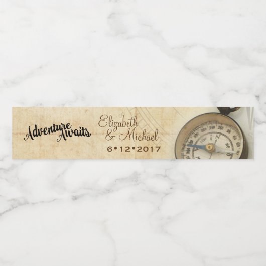 Avontuur wacht op waterflesje label waterfles etiket (Enkel label)