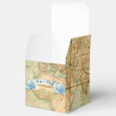 Avontuur wacht op  Wereldkaart Blue Hydrangeas Bedankdoosjes (Geopend)