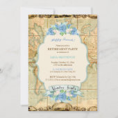 Avontuur wacht op  Wereldkaart Blue Hydrangeas Kaart (Voorkant)