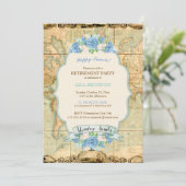 Avontuur wacht op  Wereldkaart Blue Hydrangeas Kaart (Staand voorkant)