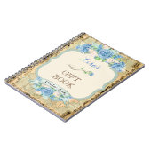 Avontuur wacht op  Wereldkaart Blue Hydrangeas Notitieboek (Linkerzijde)