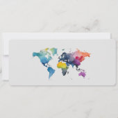 Avontuur wacht op Wereldkaart Boarding Pass Shower Kaart (Achterkant)