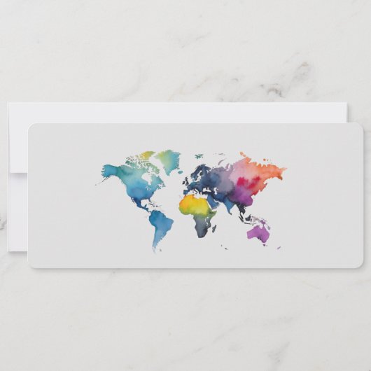 Avontuur wacht op Wereldkaart Boarding Pass Shower Kaart (Achterkant)