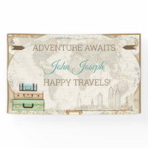 Avontuur wacht op Wereldkaart Modern Travel