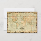 Avontuur wacht op  Wereldkaart Rozen RSVP (Achterkant)