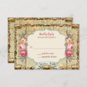 Avontuur wacht op  Wereldkaart Rozen RSVP (Voorkant / Achterkant)