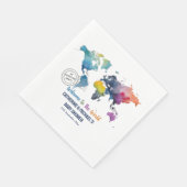 Avontuur wacht op Wereldkaart Travel Baby shower Servet (Hoek)