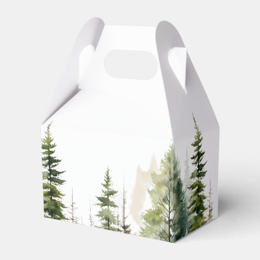 Avontuur wacht op wild forest beer baby shower bedankdoosjes (Achterkant)