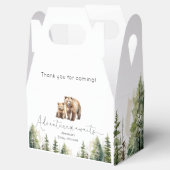 Avontuur wacht op wild forest beer baby shower bedankdoosjes (Geopend)