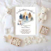 Avontuur wacht op Winter Polar Beer Baby shower Kaart