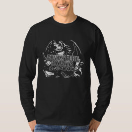 Avontuur wacht op witte lineart t-shirt