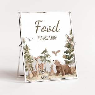 Avontuur wacht op Woodland Animals Baby shower Foo Poster