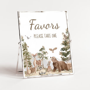 Avontuur wacht op Woodland Animals Favors Poster