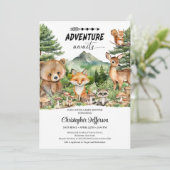 Avontuur wacht op Woodland Animals Forest Shower Kaart (Staand voorkant)